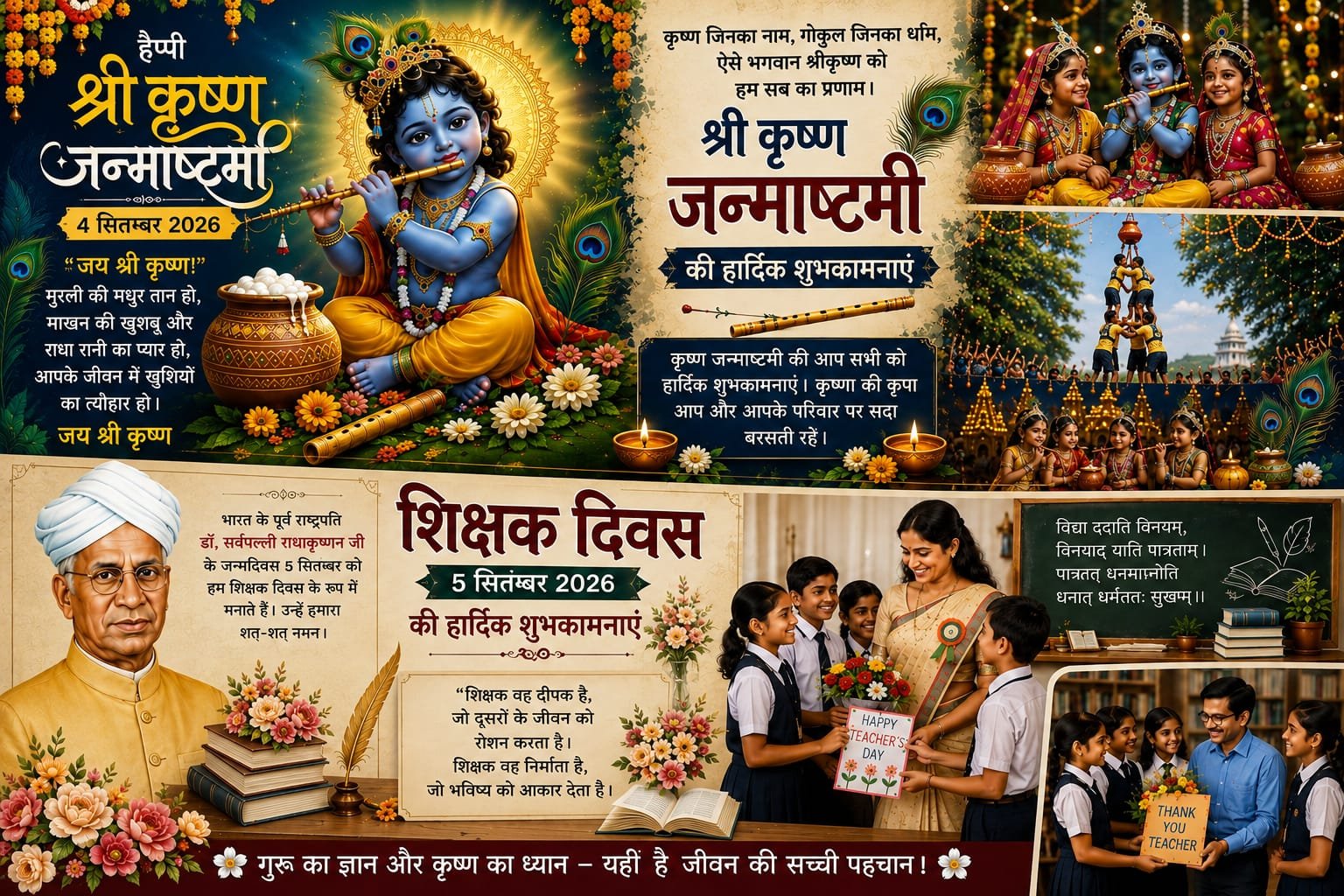 Happy Janmashtmi & Teacher Day 2026
